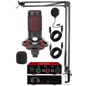 Midex CXN-30 Stüdyo Ses Kartlı Condenser Mikrofon Stand Seti