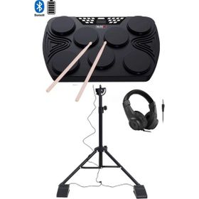 Midex Ddx-105St Profesyonel Standlı Bluetooth Dijital Davul Şarjlı Elektro Bateri