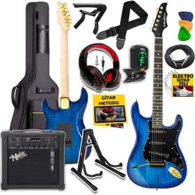 Midex GLC-40Bl-AMP Mavi Elektro Gitar Seti