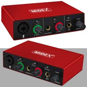 Midex GLX-500 PRO 2 Giriş 2 Çıkış USB Stüdyo Ses Kartı