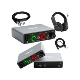 Midex GLX-700GR-H Üst Segment USB Stüdyo Ses Kartı + Kulaklık + Kablo