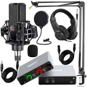 Midex GLX-700GR Ses Kartı + MX-2020 Stüdyo Mikrofon Stüdyo Ekipman Seti