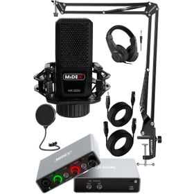Midex GLX-700GR Ses Kartı + MX-2020 Stüdyo Mikrofon Stüdyo Ekipman Seti