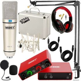 Midex GLX-700RD Ses Kartı + CX1 Stüdyo Mikrofon Stüdyo Ekipman Seti
