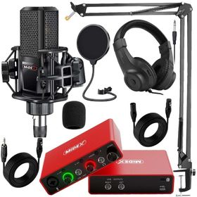 Midex GLX-700RD Ses Kartı + MX-2020 Stüdyo Mikrofon Stüdyo Ekipman Seti