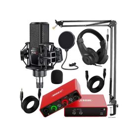 Midex GLX-700RD Ses Kartı + MX-2020 Stüdyo Mikrofon Stüdyo Ekipman Seti