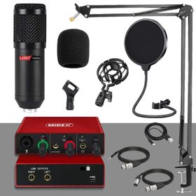Midex GLX Paket-2 BM800 And Mikrofon Ses Kartı + Stand Set