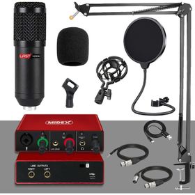 Midex GLX Paket-2 BM800 And Mikrofon Ses Kartı + Stand Set