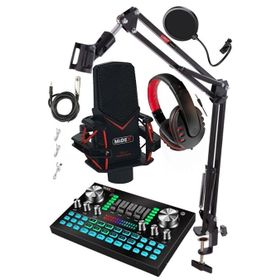 Midex Gmx-1 Diamond Set Condenser Mikrofon Ses Kartı Kulaklık Canlı Yayın Paketi