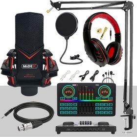 Midex GMX-1 Effective Set Condenser Mikrofon Ses Kartı Kulaklık Canlı Yayın Paketi