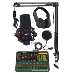 Midex GMX-1 Platinium Head Set Condenser Mikrofon Ses Kartı Kulaklık Canlı Yayın Paketi