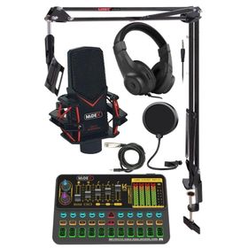 Midex GMX-1 Platinium Head Set Condenser Mikrofon Ses Kartı Kulaklık Canlı Yayın Paketi