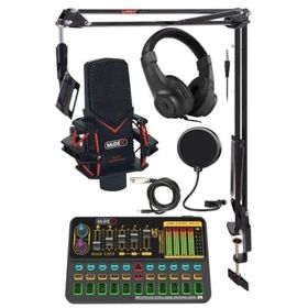Midex GMX-1 Platinium Head Set Condenser Mikrofon Ses Kartı Kulaklık Canlı Yayın Paketi