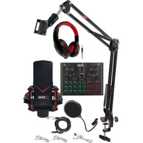 Midex Gmx-1 Record Head Set Condenser Mikrofon Kulaklık Ses Kartı Canlı Yayın Paketi