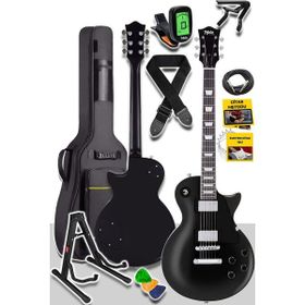 Midex GRX-200BK-BAG Üst Segment Profesyonel Les Paul Kasa Masif Ağaç Elektro Gitar Set