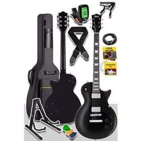 Midex GRX-200BK-BAG Üst Segment Profesyonel Les Paul Kasa Masif Ağaç Elektro Gitar Set