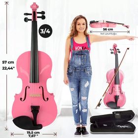 Midex HGA34PİNK-TYS Pembe 3/4 Çocuk Kemanı Full Set