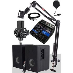 Midex Impressive Paket-1 Monitör Mikrofon Mikserli Stüdyo Ekipmanları Kayıt Seti