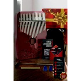 Midex KLX-350 Pembe Gerçek Ağaç 17 Tuşlu Full Set Kalimba