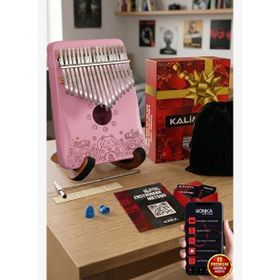 Midex KLX-350 Pembe Gerçek Ağaç 17 Tuşlu Full Set Kalimba