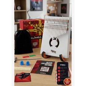 Midex KLX-550 Beyaz Gerçek Ağaç 17 Tuşlu Full Set Kalimba