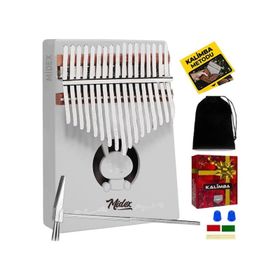 Midex KLX-550 Beyaz Gerçek Ağaç 17 Tuşlu Full Set Kalimba