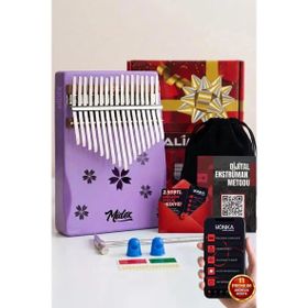 Midex KLX-870 Mor Ahşap 17 Tuşlu Full Set Kalimba