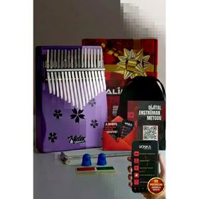 Midex KLX-870 Mor Ahşap 17 Tuşlu Full Set Kalimba