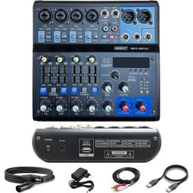 Midex Mdx-06Fxu Stüdyo Kayıt İçin 6 Kanal Ses Kartlı +48V Phantomlu Ses Mikseri