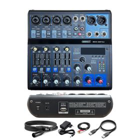Midex Mdx-06Fxu Stüdyo Kayıt İçin 6 Kanal Ses Kartlı +48V Phantomlu Ses Mikseri