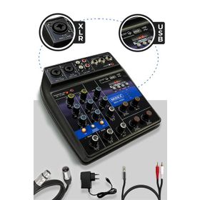 Midex MDX-999X Stüdyo Kayıt İçin Ses Kartlı +48V Phantomlu Kayıt Mikseri