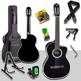 Midex MGX-100BK-BAG Üst Seviye Klasik Gitar 4 4 Sap Ayarlı Gül Klavye