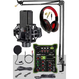 Midex MX-2020 Functional Paket-2 Stüdyo Mikrofon Ses Kartlı Mikser Kulaklık Stand