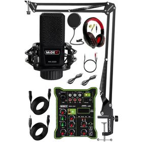 Midex MX-2020 Functional Paket-2 Stüdyo Mikrofon Ses Kartlı Mikser Kulaklık Stand