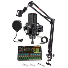 Midex Mx-2020 Platinium Set Efektli Ses Kartı Mikrofon Stand Kayıt Canlı Yayın Seti