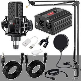 Midex Mx-2020 Set Phantom Power Condenser Stüdyo Mikrofon Kayıt Paketi