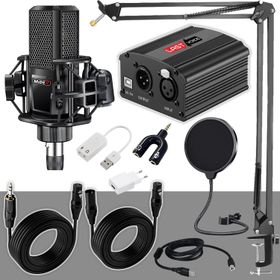 Midex Mx-2020 Set Phantom Power Condenser Stüdyo Mikrofon Kayıt Paketi