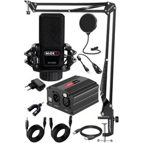 Midex Mx-2020 Set Phantom Power Condenser Stüdyo Mikrofon Kayıt Paketi