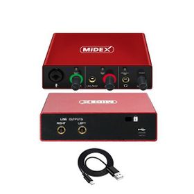 Midex Mx2020-Glx-500 Pro Midex Ses Kartı ve Condenser Mikrofon Stand Filtre Set