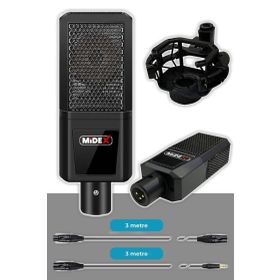 Midex Performans Paket-1 Stüdyo Ekipmanları Kayıt Seti MX-2020 Mikrofon Ses Kartı kulaklık