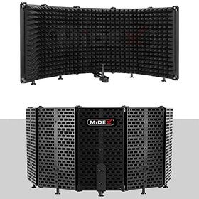 Midex PF-43 5 Bölümlü Ayaklı 69x26 cm Mikrofon Ses Yalıtım İzolasyon Paneli