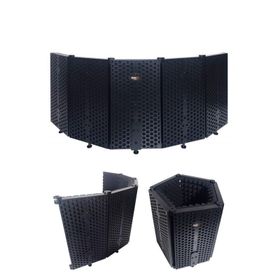 Midex PF-43 5 Bölümlü Ayaklı 69x26 cm Mikrofon Ses Yalıtım İzolasyon Paneli