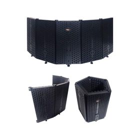 Midex PF-43 5 Bölümlü Ayaklı 69x26 cm Mikrofon Ses Yalıtım İzolasyon Paneli