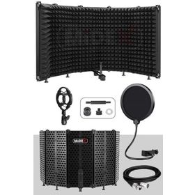 Midex PF-43PS 5 Bölümlü Ayaklı 69x26 cm Mikrofon Ses Yalıtım Paneli