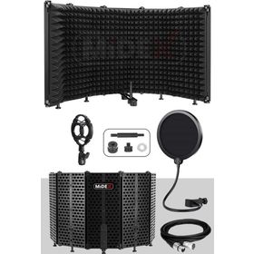 Midex PF-43PS 5 Bölümlü Ayaklı 69x26 cm Mikrofon Ses Yalıtım Paneli