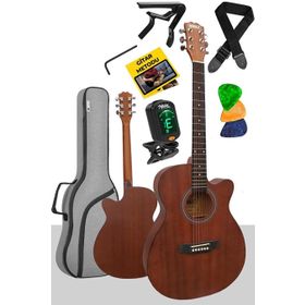 Midex Phx-187 4 4 Yetişkin Boy Masif Ağaç Akustik Gitar