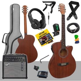 Midex PHX-188-50AMP 50W Şarjlı Bluetooth Amfili Full Elektro Akustik Gitar