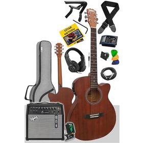 Midex PHX-188-50AMP 50W Şarjlı Bluetooth Amfili Full Elektro Akustik Gitar