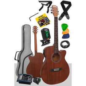 Midex Phx-188EQ Set 4 4 Masif Ağaç Elektro Akustik Gitar