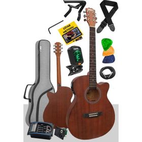 Midex Phx-188EQ Set 4 4 Masif Ağaç Elektro Akustik Gitar